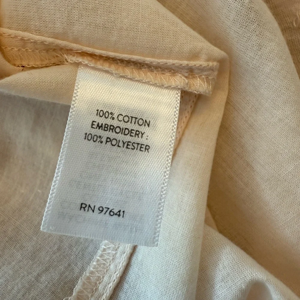 J Jill Lt Peach Women's Embroidered Blouse L - Picture 6 of 6